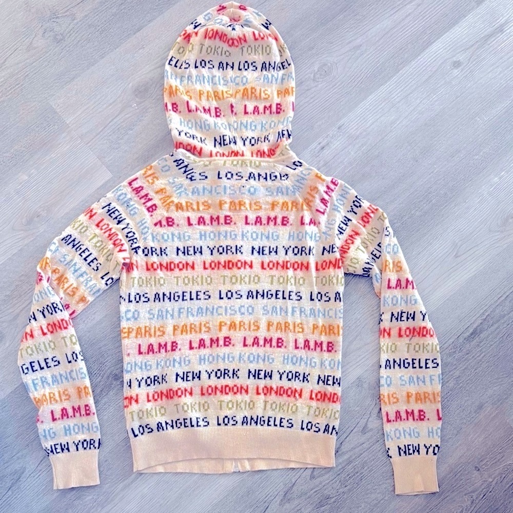 L.A.M.B. 2007 Vintage All Cities Cashmere Zip Up Hoodie - Picture 2 of 16